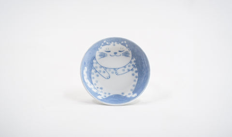 斑紋貓10cm醬油碟 (日本製)