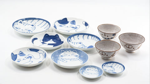 虎斑貓16.5cm碟 (日本製)