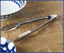 Japanese made stainless steel food tongs (medium)