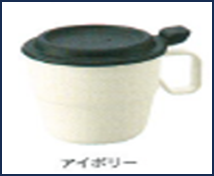 Inomata Microwave Cup with Lid (White) Made in Japan