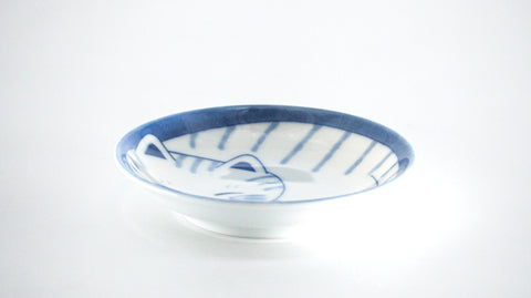 虎斑貓10cm醬油碟 (日本製)