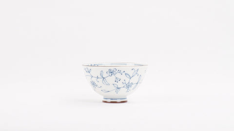 Blue thread arabic sunflower bowl (made in Japan)