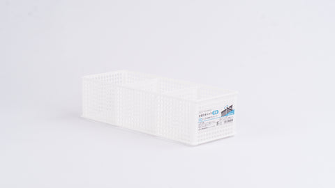 日本製 Sanada 三格收納籃(深型)(白)