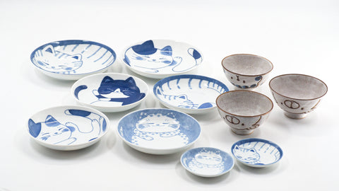 虎斑貓10cm醬油碟 (日本製)