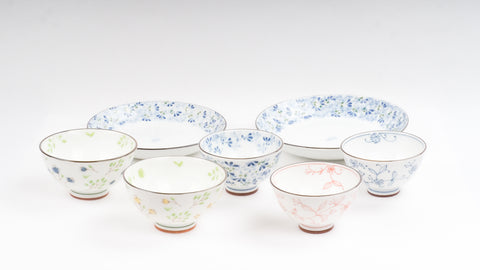 Yellow Wild Flower Large Flat Bowl (Made in Japan)