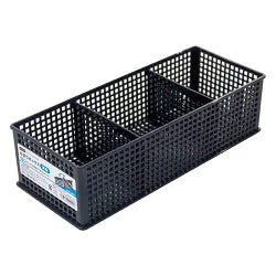 Made in Japan Sanada three-compartment storage basket (deep type) (black)